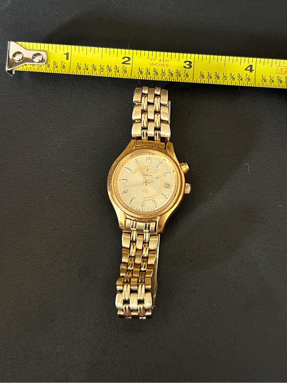 Seiko Kinetic Gold-Tone unisex watch